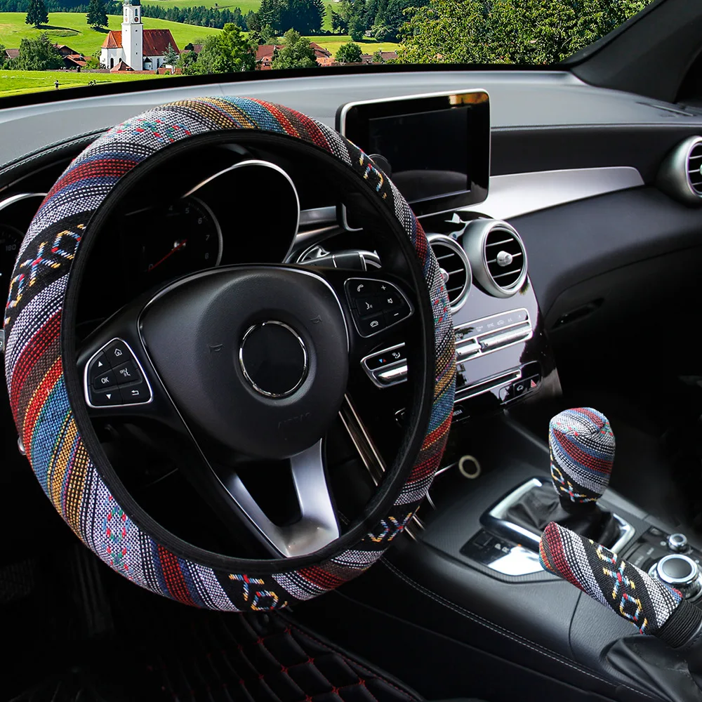 37-38mm Universal No Inner Ring New Car Steering Wheel Cover Ethnic Wind Linen No Inner Ring Elastic Handle Cover
37-38mm Universal No Inner Ring New Car Steering Wheel Cover Ethnic Wind Linen No Inner Ring Elastic Handle Cover