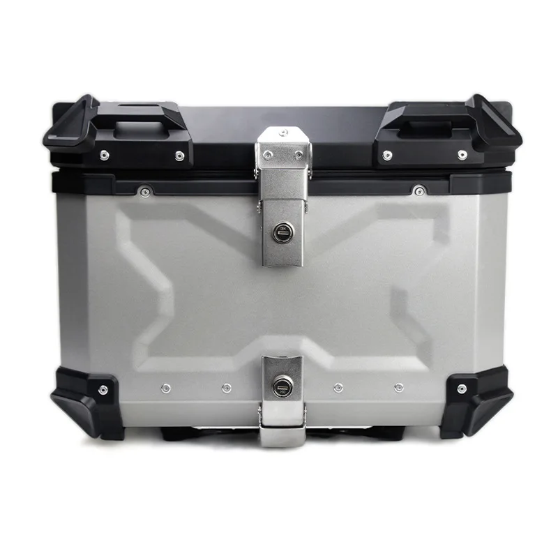 

55L Universal Motorcycle Aluminum Rear Trunk Luggage Case Waterproof Tail Box Storage Box For Suzuki DL650V-STROM TL1000S SFV650