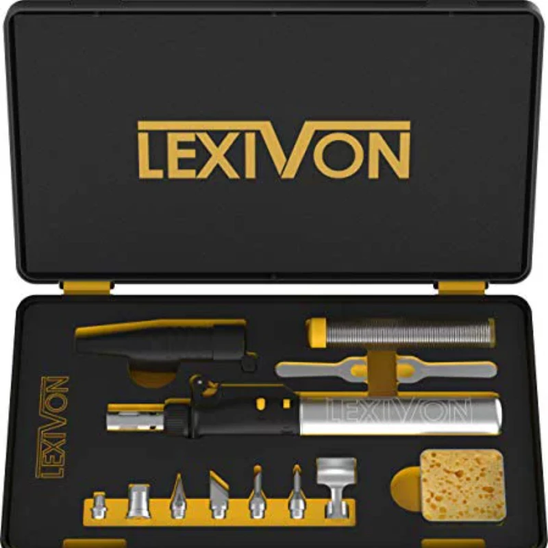 Soldering Iron Multi-Purpose Kit | Cordless Self-Igniting Adjustable Flame 7-Tip Set | Pro Grade 125-Watt Equivalent (LX-770)
Soldering Iron Multi-Purpose Kit | Cordless Self-Igniting Adjustable Flame 7-Tip Set | Pro Grade 125-Watt Equivalent (LX-770)