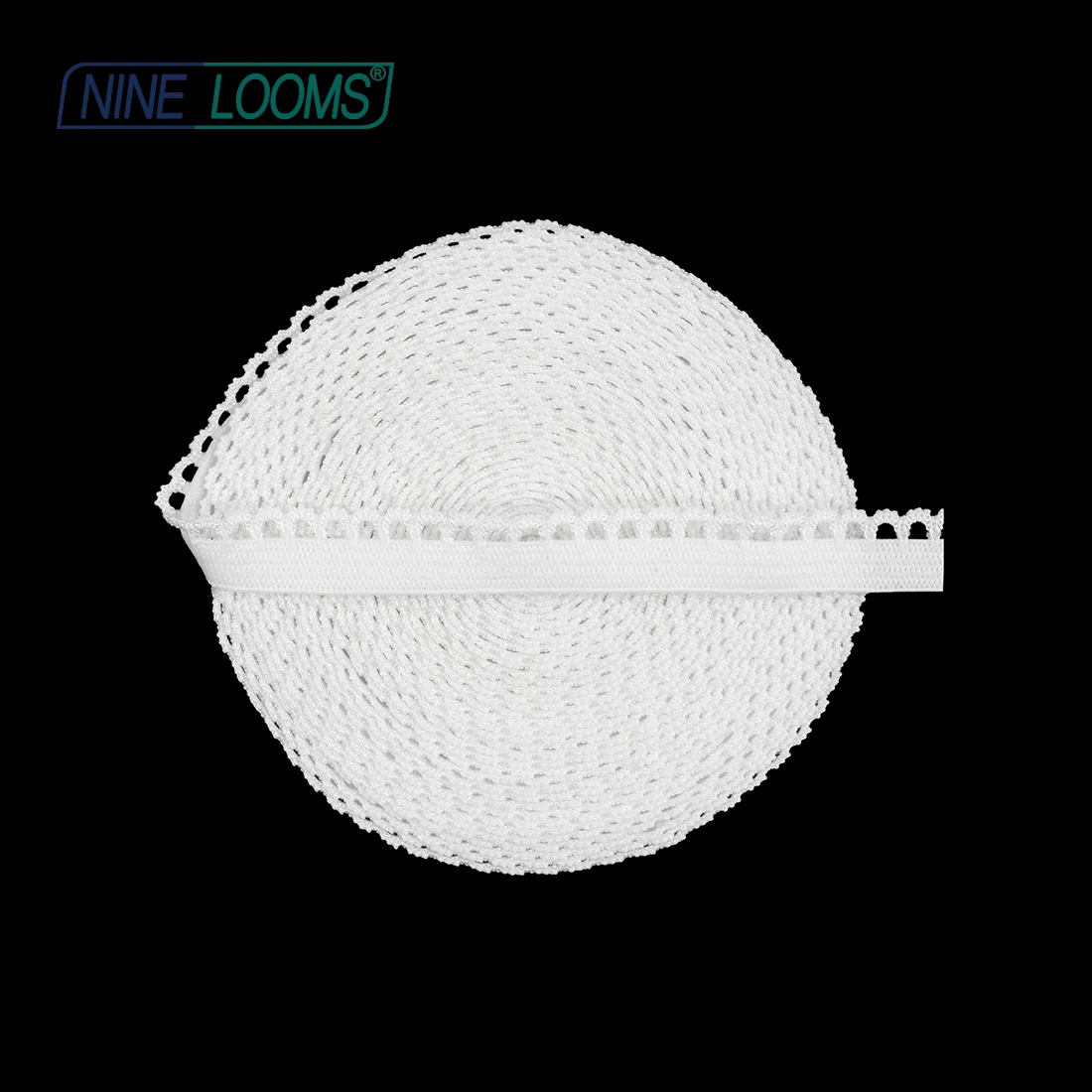 

NINE LOOMS Picot Loop Lace Trim Elastic 3/8" 10mm Decorative Frilly Spandex Band Underwear Lingerie DIY Sewing Craft 2 5 10 Yard