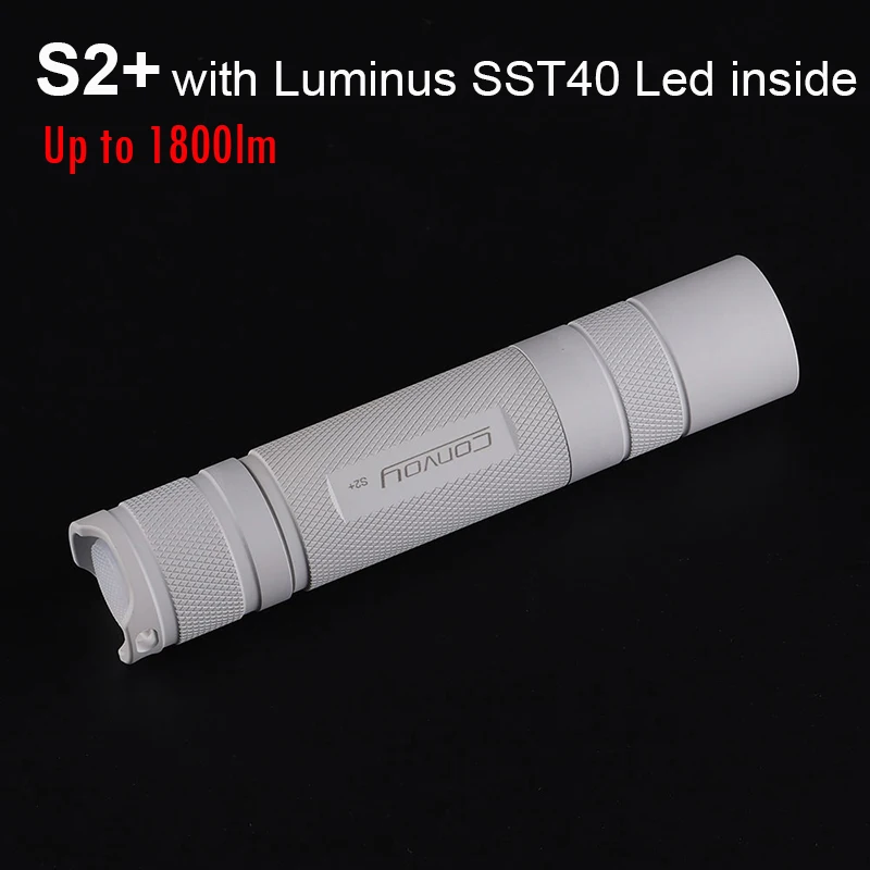 

MAO Convoy S2 Plus SST40 Flashlight Linterna Led High Powerful 18650 Flash Light 1800lm Camping Fishing Work Light Latarka