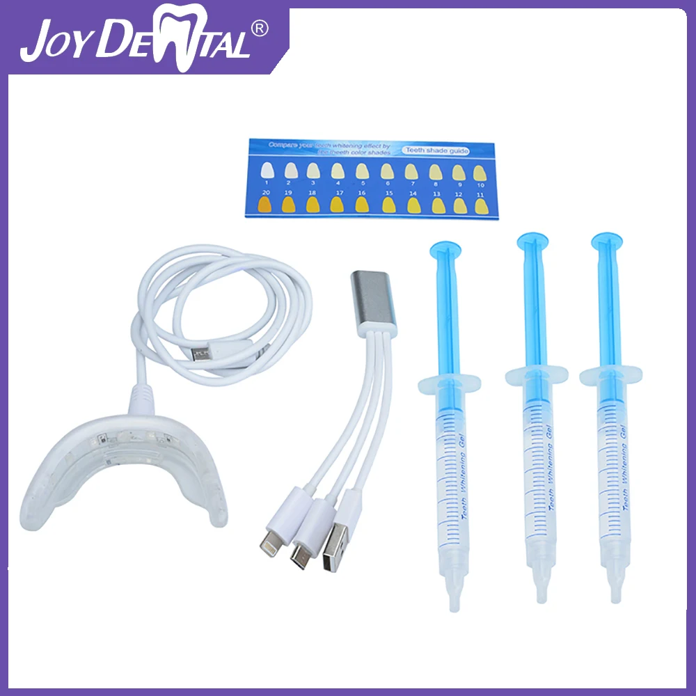 Устройство для отбеливания зубов JOY DENTAL Стоматологическая отбеливающая лампа с 3 гелевыми USB-зарядками
Устройство для отбеливания зубов JOY DENTAL Стоматологическая отбеливающая лампа с 3 гелевыми USB-зарядками