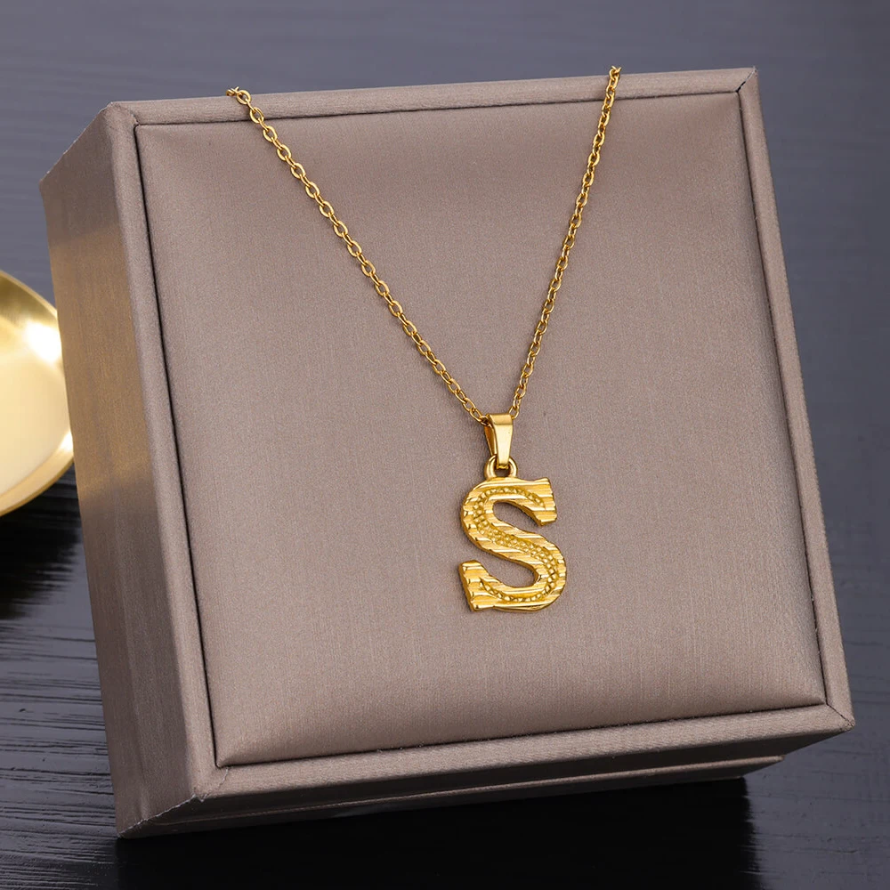Stainless Steel Initial Necklaces For Women Men Gold Color Letter Necklace Pendant Jewelry Male Female Neck Chain Free Shipping
Stainless Steel Initial Necklaces For Women Men Gold Color Letter Necklace Pendant Jewelry Male Female Neck Chain Free Shipping