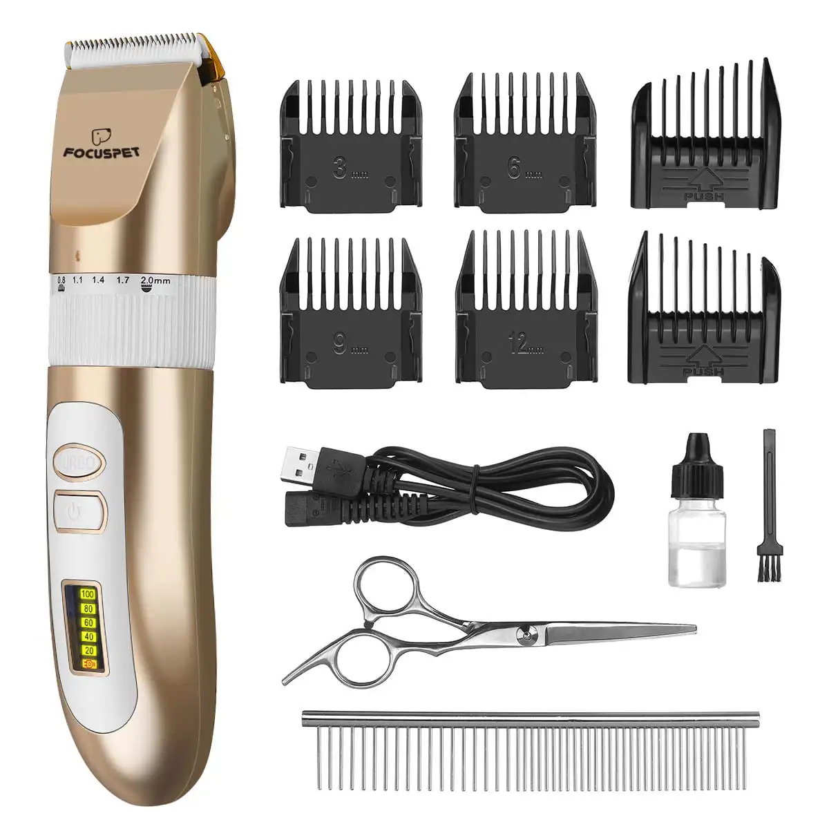 Kit Clippers, Low Noise, Electric Quiet, Rechargeable, Cordless, Pet Hair Thick Coats Clippers
Kit Clippers, Low Noise, Electric Quiet, Rechargeable, Cordless, Pet Hair Thick Coats Clippers