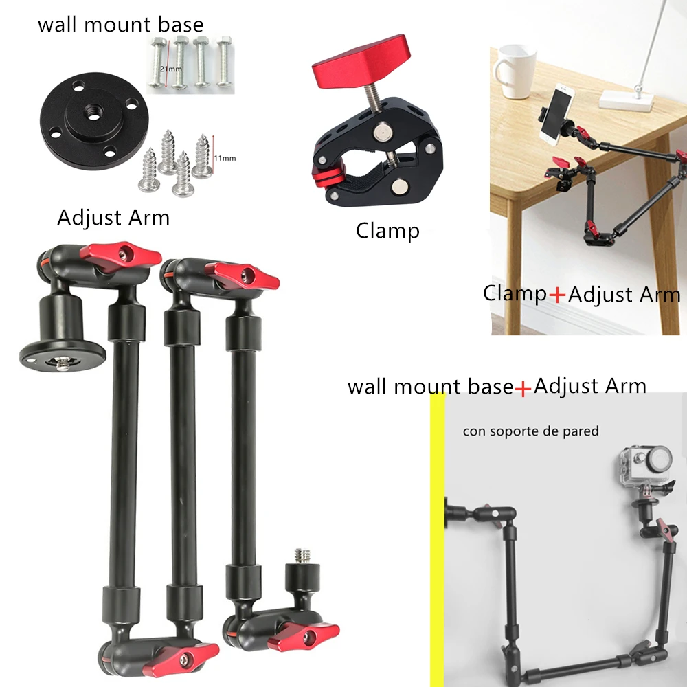 Magic Articulated Arm 32" Bracket for Smartphone Camcorder Action Camera Gopro Clamp Wall Mount Tablet Webcam Studio
Magic Articulated Arm 32" Bracket for Smartphone Camcorder Action Camera Gopro Clamp Wall Mount Tablet Webcam Studio