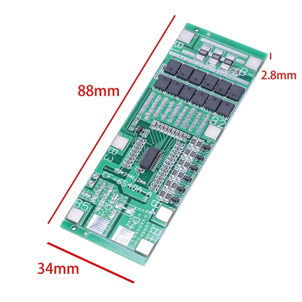 24V 6S 40A Lithium Battery Poretect Board Solar Lighting BMS PCB With Balance External Load Short Circuit Disconnect Load
24V 6S 40A Lithium Battery Poretect Board Solar Lighting BMS PCB With Balance External Load Short Circuit Disconnect Load