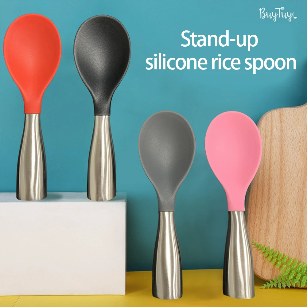 Silicone rice spoon can stand-up kitchen rice cooker non-stick pot rice spoon rice spoon high temperature stainless steel spoon
Silicone rice spoon can stand-up kitchen rice cooker non-stick pot rice spoon rice spoon high temperature stainless steel spoon
