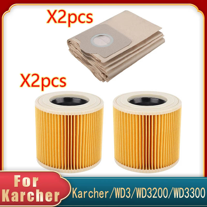 For Karcher WD3 Premium WD3200 WD 3300 MV3 A2004 A2054 Vacuum Cleaner Replacement Accessories Dust Bag Filter
For Karcher WD3 Premium WD3200 WD 3300 MV3 A2004 A2054 Vacuum Cleaner Replacement Accessories Dust Bag Filter