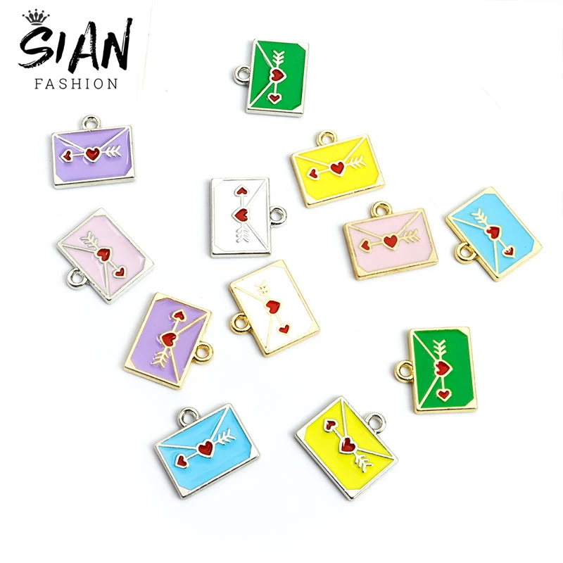 10pcs/Lot Enamel Love Heart Envelope Charms for Pendant Necklace Keychains Earrings DIY Jewelry Makings Handmade Accessories
10pcs/Lot Enamel Love Heart Envelope Charms for Pendant Necklace Keychains Earrings DIY Jewelry Makings Handmade Accessories