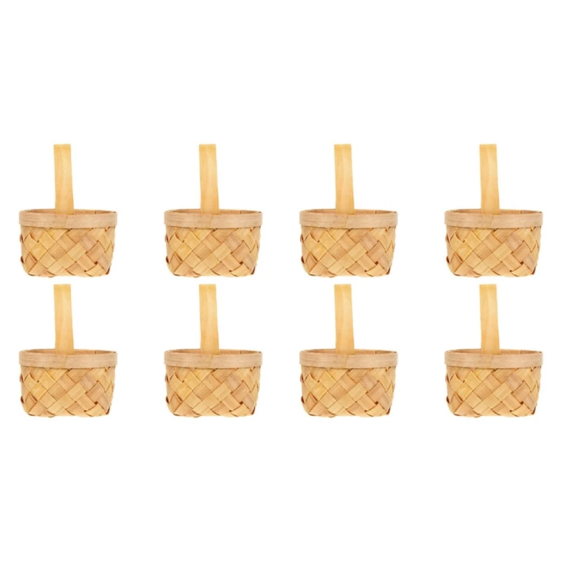 8Pcs Mini Woven Basket With Handle Wedding Flower Girl Basket Flower Candy Chocolate Gift Box Wedding Party Gift 
8Pcs Mini Woven Basket With Handle Wedding Flower Girl Basket Flower Candy Chocolate Gift Box Wedding Party Gift