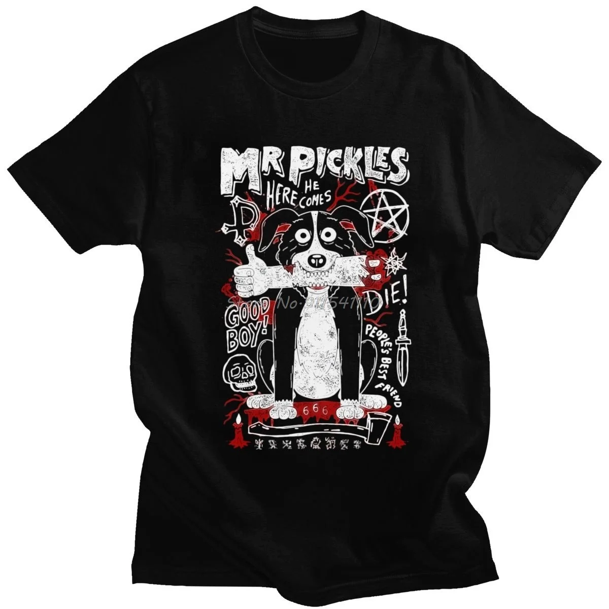 Mr Pickles T Shirt Men Soft Cotton Collie Dog T-shirt O-neck Short Sleeved Funny Tv Adult Adultswim Mature Dog Evil Satan Tee
Mr Pickles T Shirt Men Soft Cotton Collie Dog T-shirt O-neck Short Sleeved Funny Tv Adult Adultswim Mature Dog Evil Satan Tee