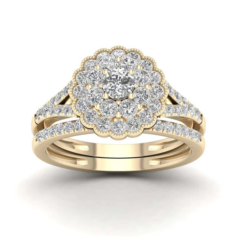 Luxurious Light Gold Color Crystal Zircon Flower Ring for Women Engagement Party Wedding Female Rings Jewelry Hand Accessories
Luxurious Light Gold Color Crystal Zircon Flower Ring for Women Engagement Party Wedding Female Rings Jewelry Hand Accessories