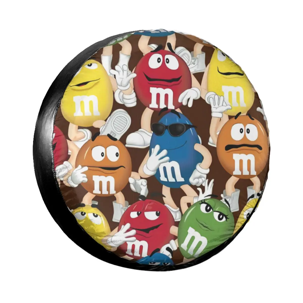 Чехол M & M для автомобильных колес, запасная сумка с логотипом карамельных персонажей для Jeep Honda, чехлы шоколадные для колес 14, 15, 16, 17 дюймов
Чехол M & M для автомобильных колес, запасная сумка с логотипом карамельных персонажей для Jeep Honda, чехлы шоколадные для колес 14, 15, 16, 17 дюймов