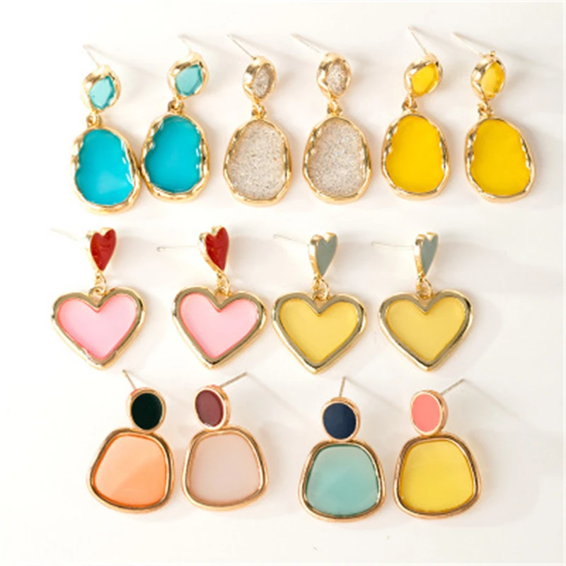 Celebrity Drop Earrings Specific Temperament Geometrical Irregular Colorful Transparent Stud Earrings Cute Fine Jewelry Gift
Celebrity Drop Earrings Specific Temperament Geometrical Irregular Colorful Transparent Stud Earrings Cute Fine Jewelry Gift