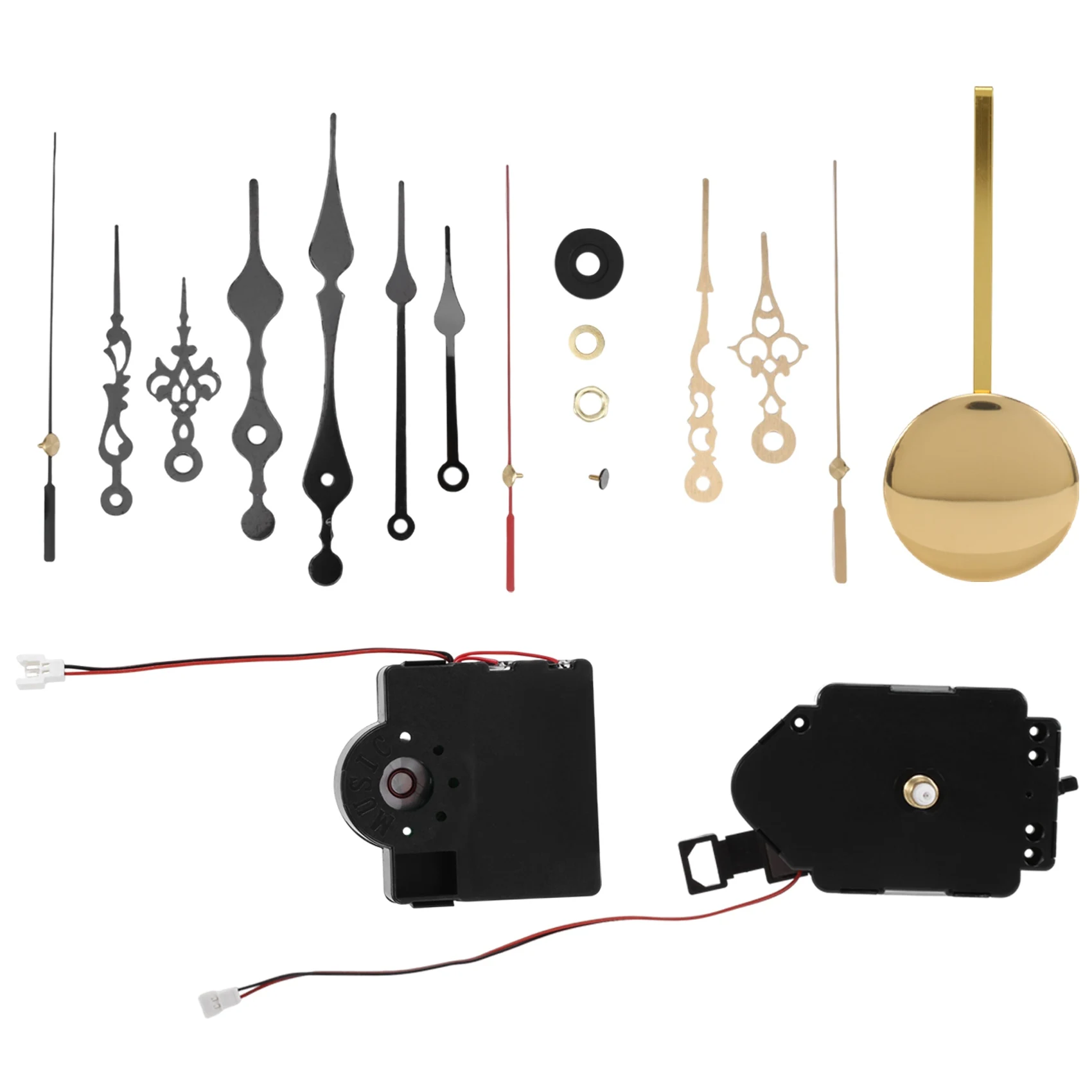 Quartz Pendulum Trigger Clock Movement Chime Music Box Completer DIY Wall Mechanism Repair Parts with 4Pairs Clock Hands
Quartz Pendulum Trigger Clock Movement Chime Music Box Completer DIY Wall Mechanism Repair Parts with 4Pairs Clock Hands