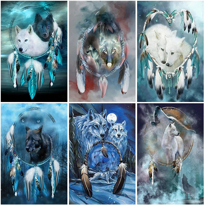 5D Diamond Painting Dreamcatcher Wolf Diamond Embroidery Full Square Round Resin Animal Picture of Rhinestones Mosaic Home Decor
5D Diamond Painting Dreamcatcher Wolf Diamond Embroidery Full Square Round Resin Animal Picture of Rhinestones Mosaic Home Decor