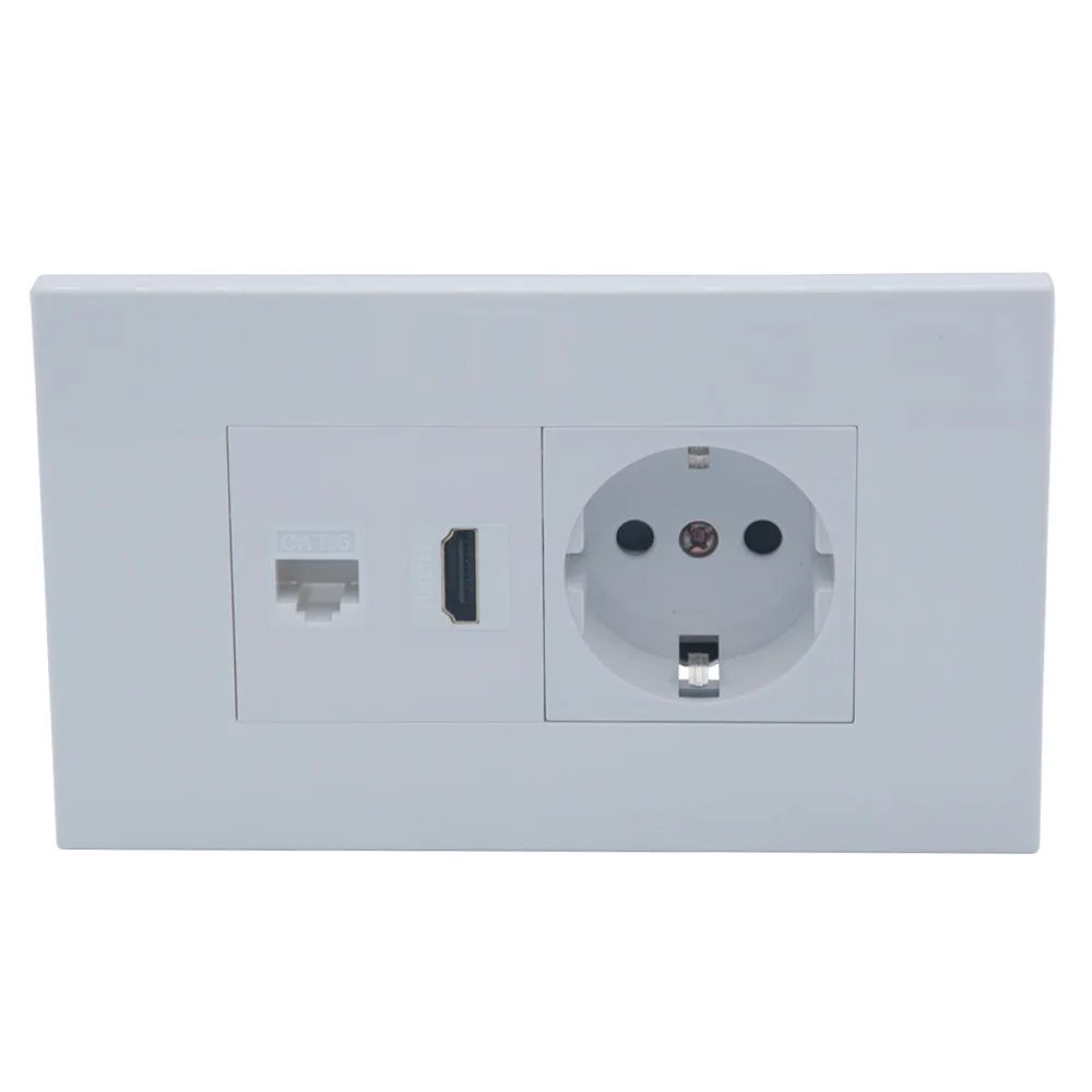 146 Style1 порт HDMI V2.0 CAT6 RJ45 EU электрическая розетка настенная пластина
146 Style1 порт HDMI V2.0 CAT6 RJ45 EU электрическая розетка настенная пластина