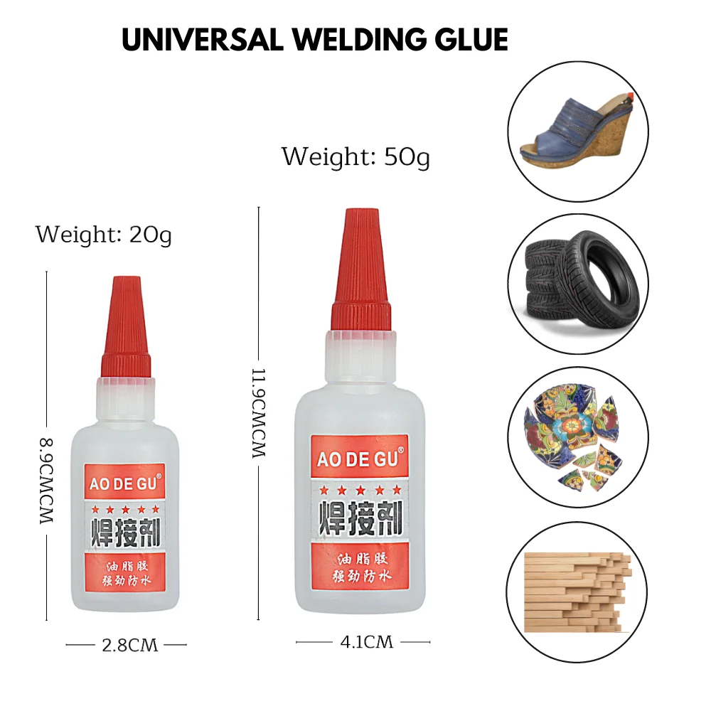 20G/50G Universal Welding Glue Universal Power Glue Plastic Wood Metal Rubber Tire Repair Glue Soldering Agent Welding Glue
20G/50G Universal Welding Glue Universal Power Glue Plastic Wood Metal Rubber Tire Repair Glue Soldering Agent Welding Glue