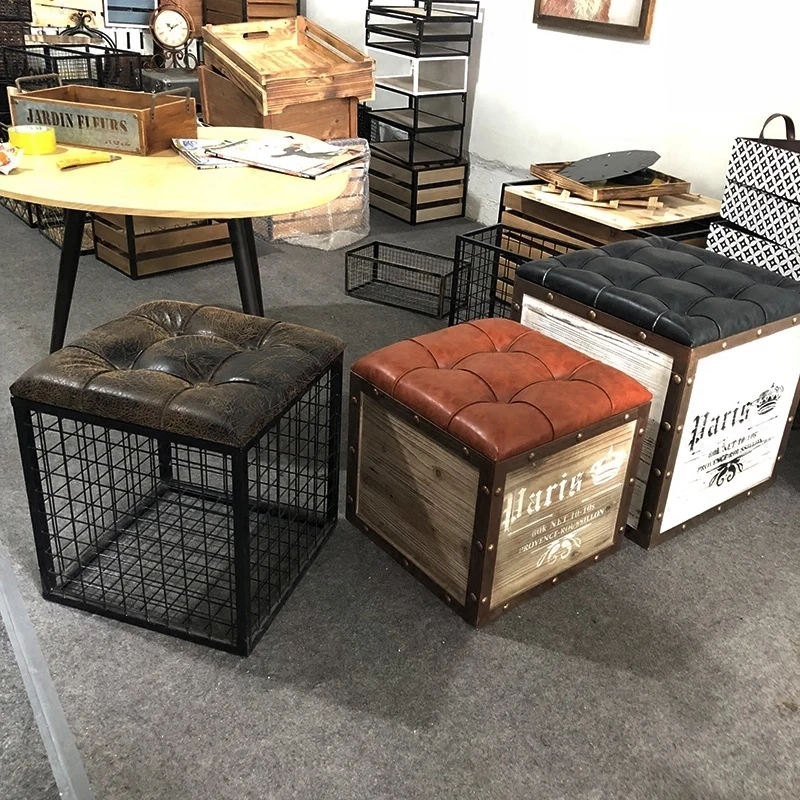 Iron Northern European-Style Storage Stool Box Retro Living Room Solid Wood Stool Storage Stool Shoe Changing Stool Short Stool
Iron Northern European-Style Storage Stool Box Retro Living Room Solid Wood Stool Storage Stool Shoe Changing Stool Short Stool