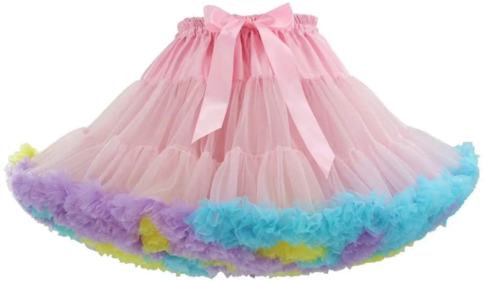 

Women's 3-Layered Tutu Dance Petticoat Pleated Mini Skirt,16" Length 2024