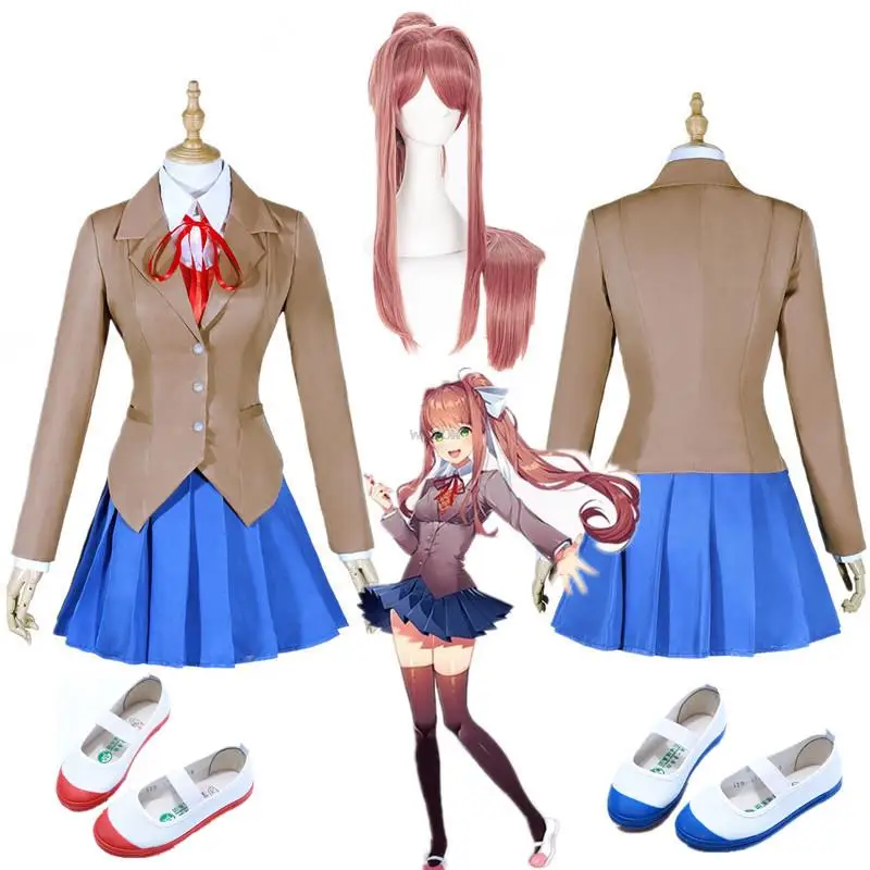 Anime Doki Doki Literature Club Monika Cosplay Costumes Sayori Yuri Natsuki Halloween Costumes for Women Dress Vestido Clothing
Anime Doki Doki Literature Club Monika Cosplay Costumes Sayori Yuri Natsuki Halloween Costumes for Women Dress Vestido Clothing