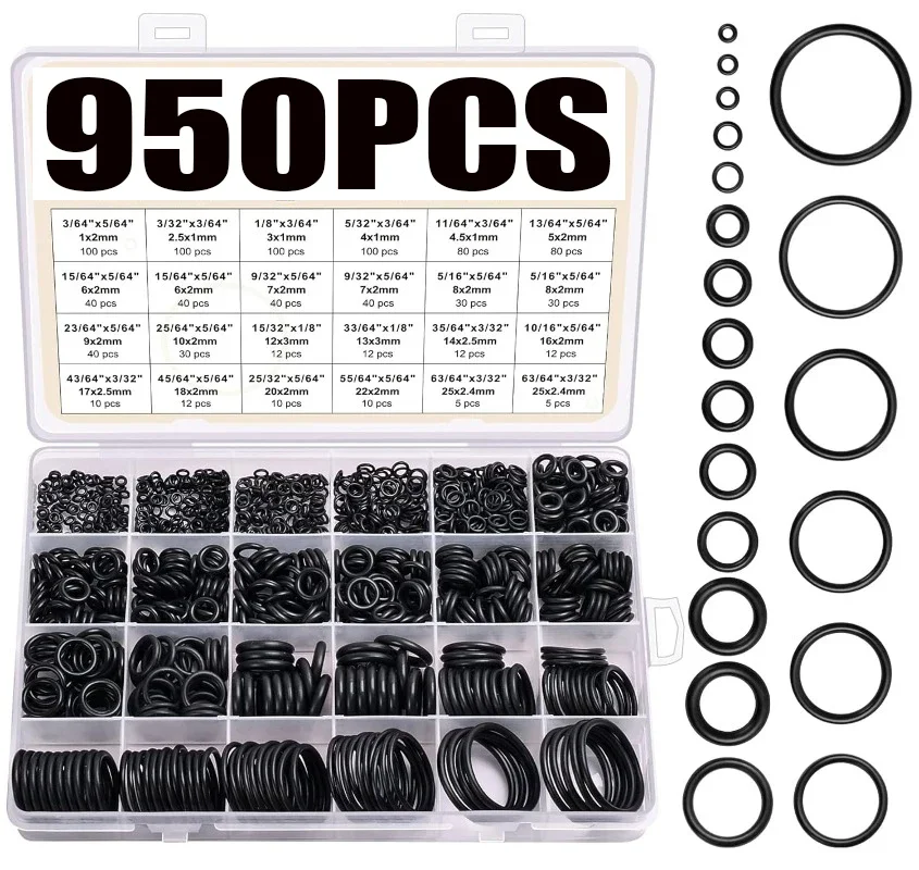 950 шт., набор резиновых шайб с уплотнительным кольцом, сантехническая прокладка, маслостойкость высокого давления, комплект уплотнительных кольцевых шайб для крана, уплотнительный клапан Oring
950 шт., набор резиновых шайб с уплотнительным кольцом, сантехническая прокладка, маслостойкость высокого давления, комплект уплотнительных кольцевых шайб для крана, уплотнительный клапан Oring