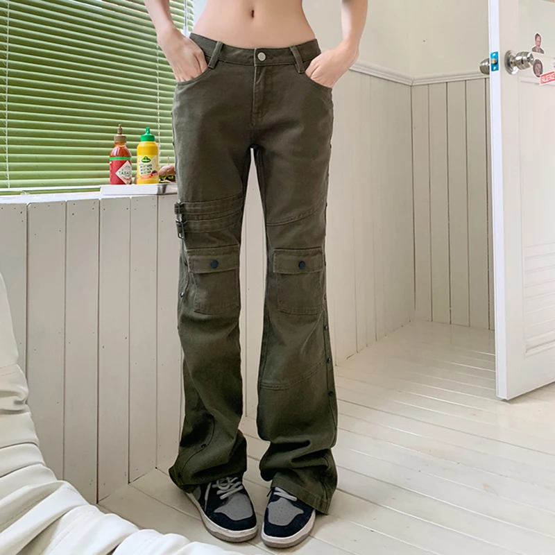 Lucyever Vintage 90S Army Green Cargo Pants Women Sexy Low-Waist Streetwear Straight Pants Woman Ins Y2K Denim Wide Leg Trousers
Lucyever Vintage 90S Army Green Cargo Pants Women Sexy Low-Waist Streetwear Straight Pants Woman Ins Y2K Denim Wide Leg Trousers