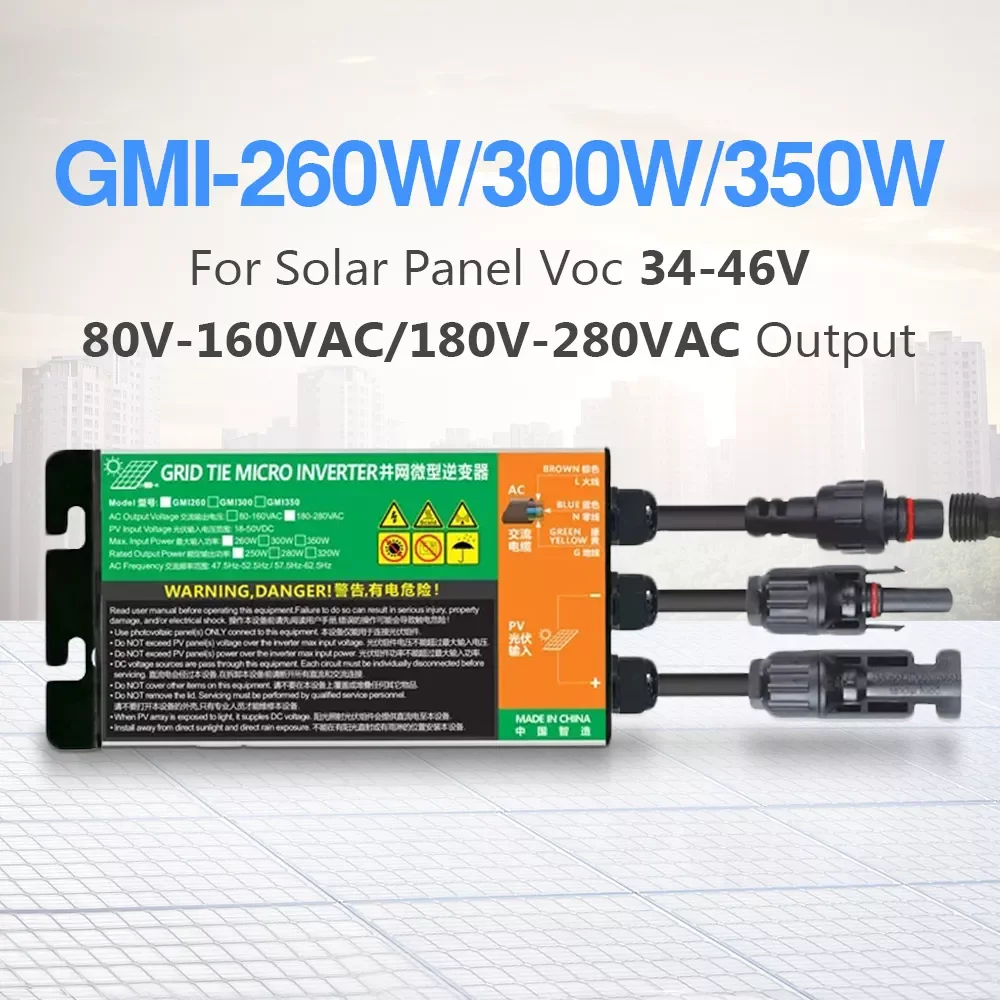 260 Вт 300 Вт 350 Вт MPPT солнечный PV сетчатый микро инвертор GMI Серия DC вход от 18 В до 50 В AC выход от 80 В до 280 В 50 Гц 60 Гц PV инверторы
260 Вт 300 Вт 350 Вт MPPT солнечный PV сетчатый микро инвертор GMI Серия DC вход от 18 В до 50 В AC выход от 80 В до 280 В 50 Гц 60 Гц PV инверторы