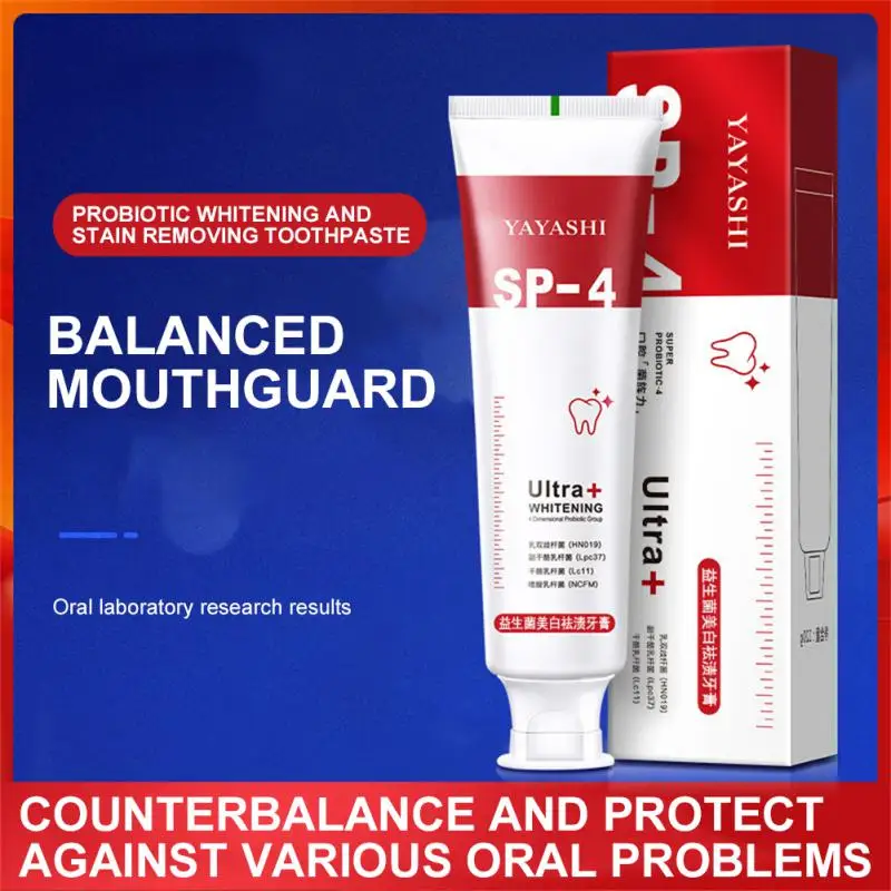 Probiotics Whiten Teeth Toothpaste Repair Cavities Tooth Yellow Stain Remover Teeth Whitening Products Oral Hygiene Care
Probiotics Whiten Teeth Toothpaste Repair Cavities Tooth Yellow Stain Remover Teeth Whitening Products Oral Hygiene Care