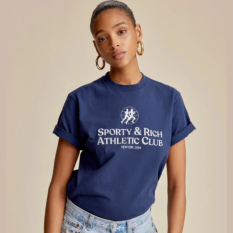 American Vintage Style Women Short Sleeve Casual T Shirts Navy Cotton Crewneck Printing Shirts Street Fashion Loose Graphic Tees
American Vintage Style Women Short Sleeve Casual T Shirts Navy Cotton Crewneck Printing Shirts Street Fashion Loose Graphic Tees