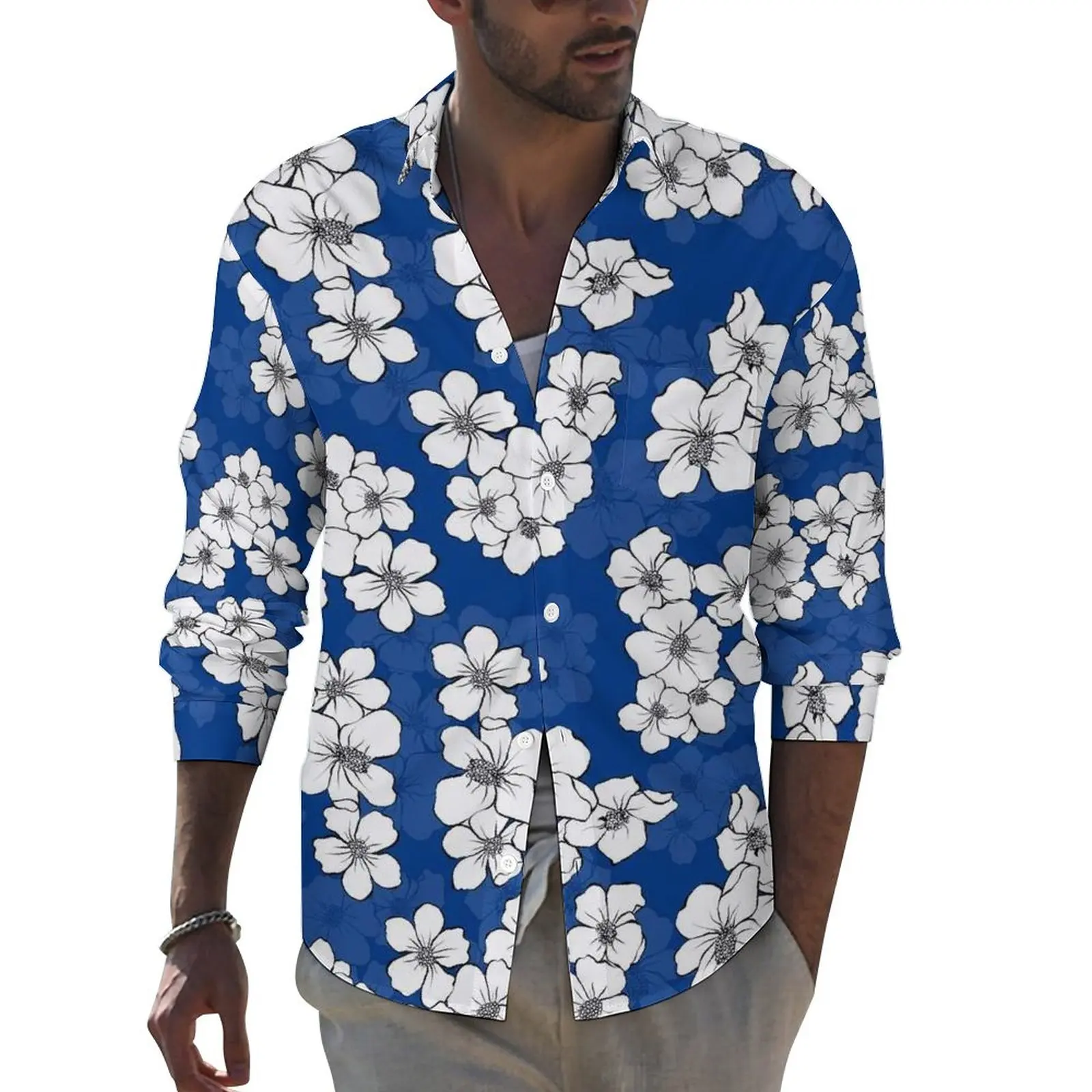 White Flower Print Shirt Retro Floral Casual Shirts Long Sleeve Graphic Streetwear Blouses Spring Trending Oversized Tops
White Flower Print Shirt Retro Floral Casual Shirts Long Sleeve Graphic Streetwear Blouses Spring Trending Oversized Tops
