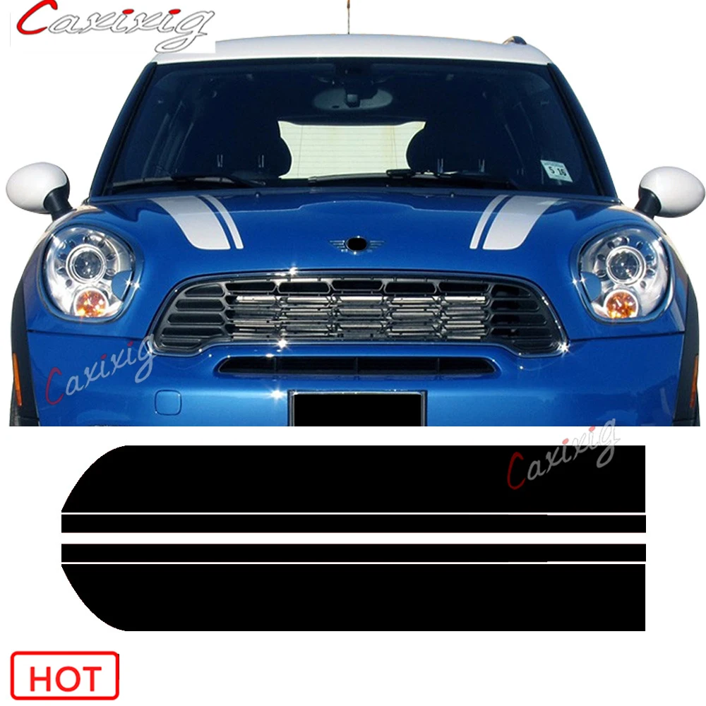 

Car Bonnet Hood Stripes Vinyl Decal Stickers For Mini Cooper R50 R52 R53 R55 R56 R57 R58 R59 R60 R61 F54 F55 F56 F57 F60 Styling