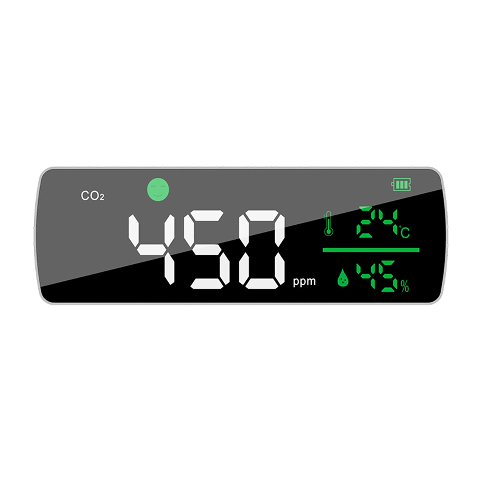 11.2 Inch Desktop Wall Mounted Air Quality Monitor LED Digital 3 in 1 Rechargeable CO2 Alarm Detector Mirror Surface For Office
11.2 Inch Desktop Wall Mounted Air Quality Monitor LED Digital 3 in 1 Rechargeable CO2 Alarm Detector Mirror Surface For Office