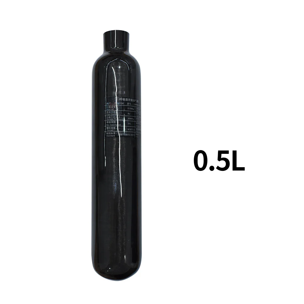 4500psi 300bar 30Mpa 0.5L 500cc Carbon Fiber Cylinder Paintball HPA Tank for PCP Air Rifle Thread M18*1.5
4500psi 300bar 30Mpa 0.5L 500cc Carbon Fiber Cylinder Paintball HPA Tank for PCP Air Rifle Thread M18*1.5