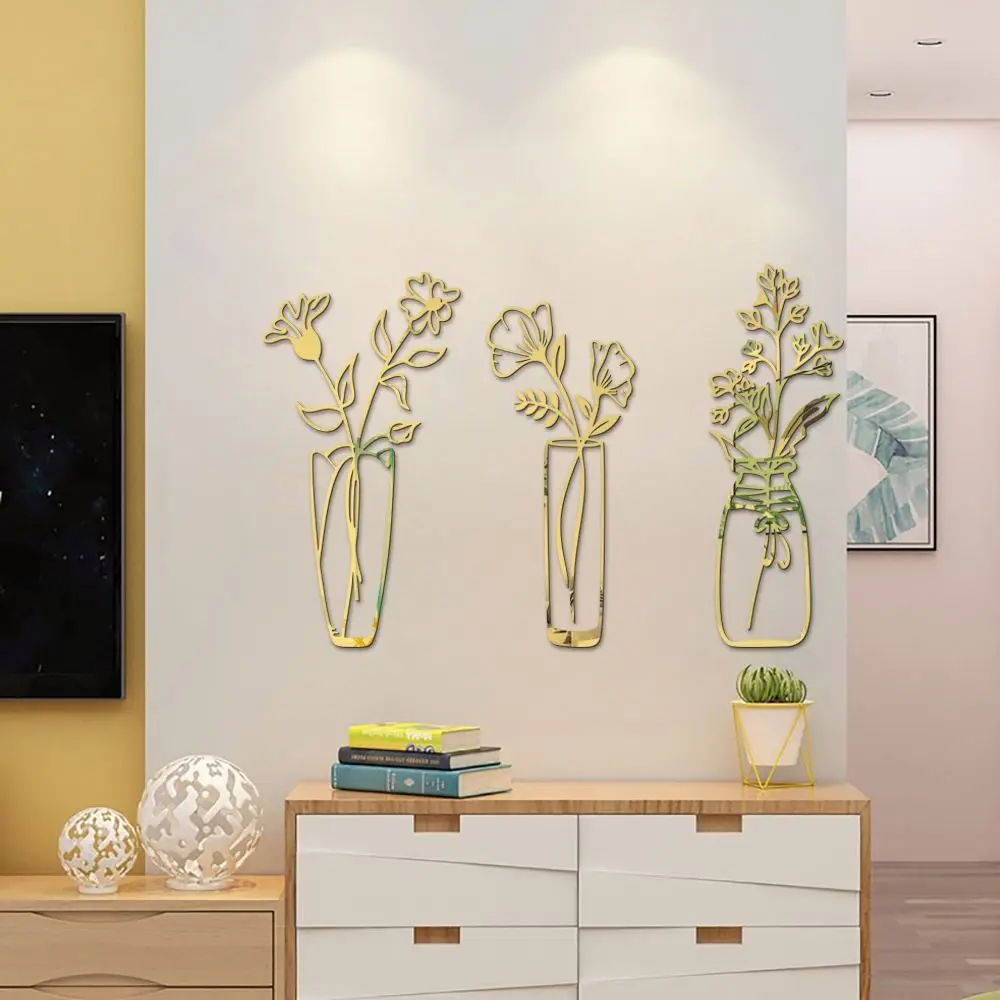 DIY Living Room Ornament Self-adhesive Home Decoration Mirror Surface Decals Potting Plant Wall Stickers 3D Flower Vase 
DIY Living Room Ornament Self-adhesive Home Decoration Mirror Surface Decals Potting Plant Wall Stickers 3D Flower Vase