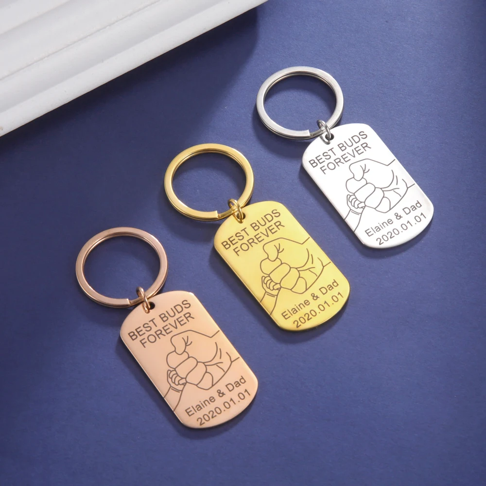COOLTIME Personalized Customized Name Keychain to Son Dad Best Buds Forever Keychain for Car Fathers Day Gift Hook Decor
COOLTIME Personalized Customized Name Keychain to Son Dad Best Buds Forever Keychain for Car Fathers Day Gift Hook Decor
