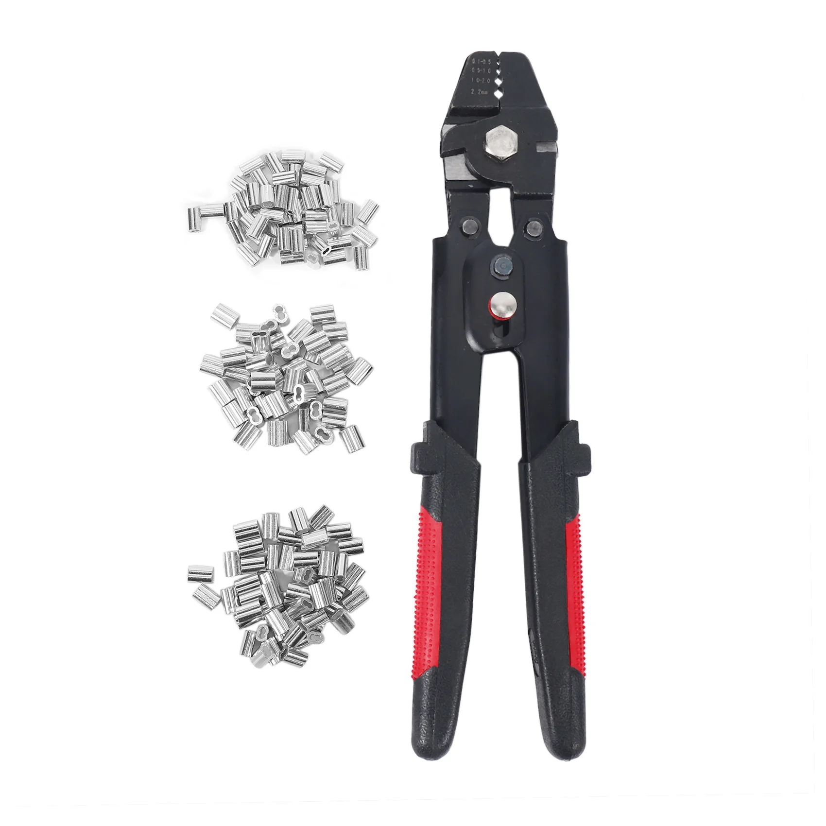 Wire Rope Crimping Tool Wire Rope Swager Crimpers Fishing Plier with Crimp Sleeves Kit
Wire Rope Crimping Tool Wire Rope Swager Crimpers Fishing Plier with Crimp Sleeves Kit