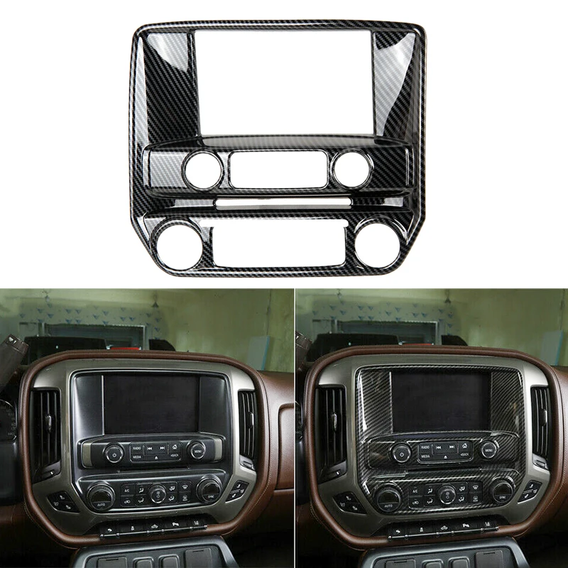 Carbon Fiber Style ABS Car Center Control GPS Navigation Panel Trim Cover Cap Decor Fit for Silverado GMC Sierra 1500 2014-2018
Carbon Fiber Style ABS Car Center Control GPS Navigation Panel Trim Cover Cap Decor Fit for Silverado GMC Sierra 1500 2014-2018
