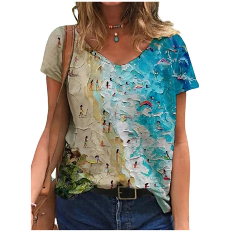 Plus Size 3XL Summer Top Women's 2022 Short Sleeve 3D Floral Print T Shirt Loose Casual Streetwear Plus Size T Shirt
Plus Size 3XL Summer Top Women's 2022 Short Sleeve 3D Floral Print T Shirt Loose Casual Streetwear Plus Size T Shirt