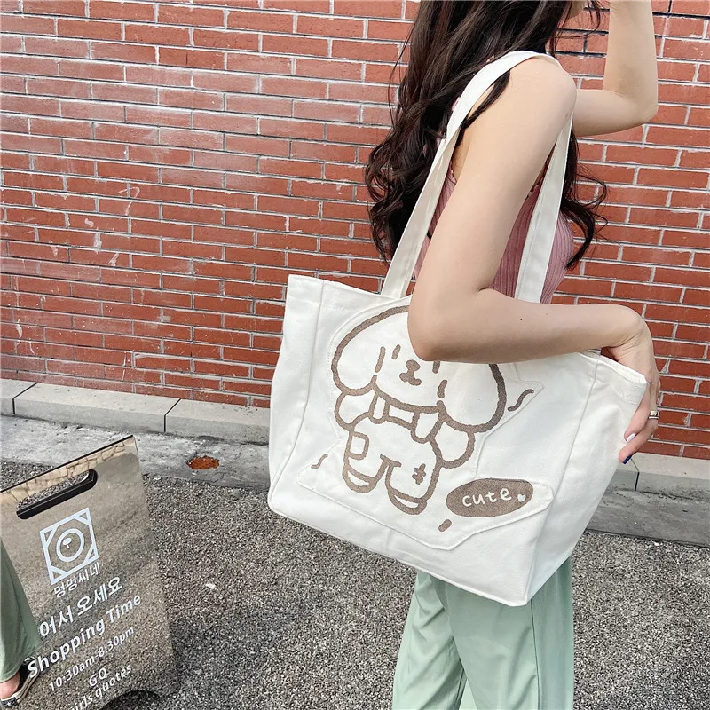 New Female Canvas Fabric Zipper Dual-Use Shoulder Bags High Capacity Pocket Handbag Shopping Bag Female Cartoons Banner Totes
New Female Canvas Fabric Zipper Dual-Use Shoulder Bags High Capacity Pocket Handbag Shopping Bag Female Cartoons Banner Totes