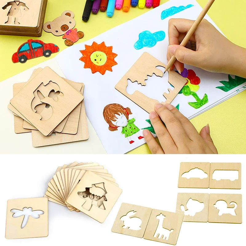 20Pcs Wooden Montessori Kids Drawing Toys DIY Painting Stencils Template Craft Toys Puzzle Educational Toys for Children Gifts
20Pcs Wooden Montessori Kids Drawing Toys DIY Painting Stencils Template Craft Toys Puzzle Educational Toys for Children Gifts
