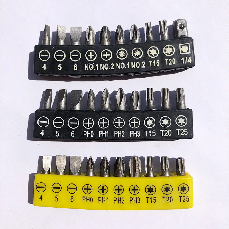 Combination set electric drill plum blossom cross 1/4 "hexagonal handle ten hole short screwdriver head
Combination set electric drill plum blossom cross 1/4 "hexagonal handle ten hole short screwdriver head