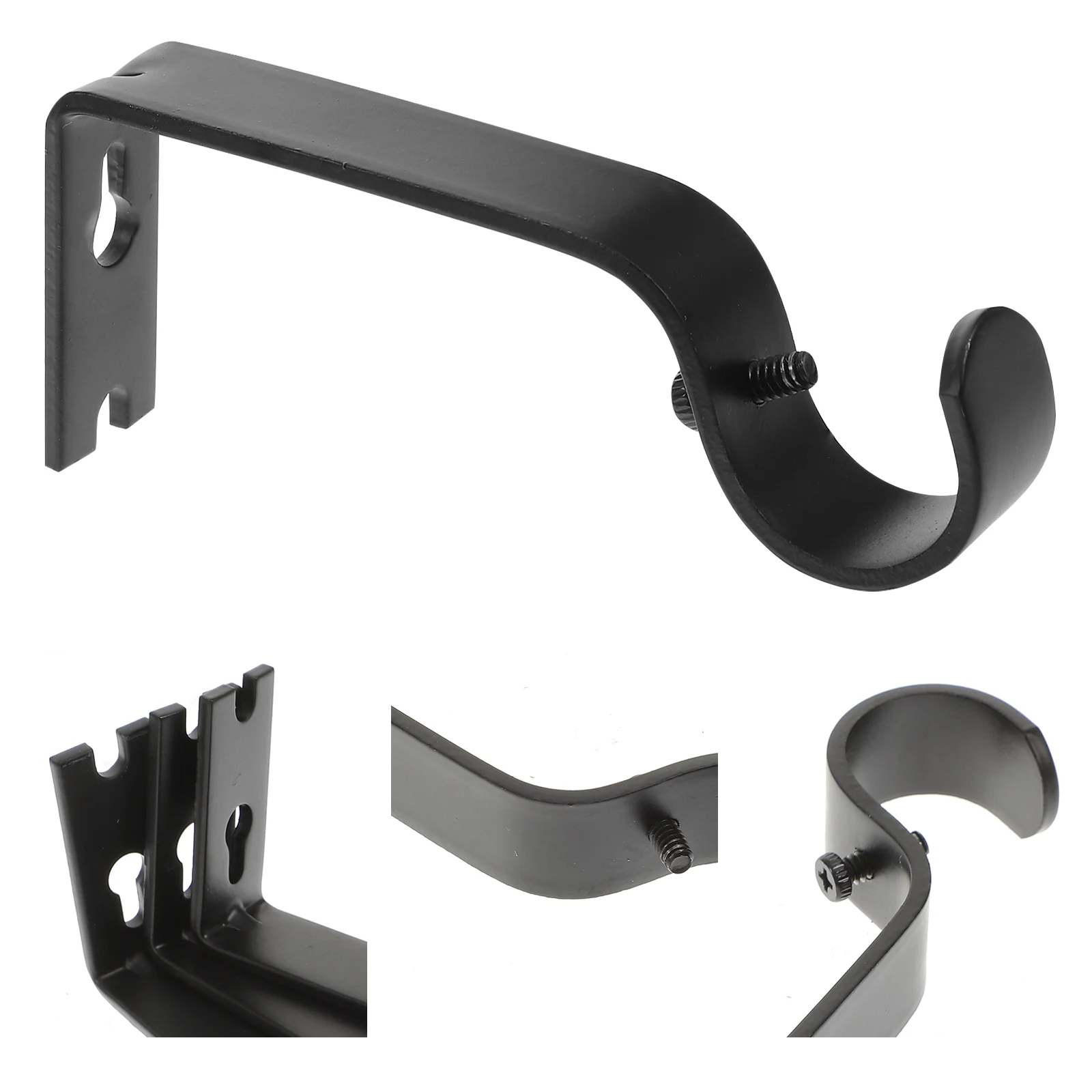 3 Pcs Base Curtain Brackets Rod Hook Shower Hooks Black Holders Ceiling Wall Mounted Blinds
3 Pcs Base Curtain Brackets Rod Hook Shower Hooks Black Holders Ceiling Wall Mounted Blinds