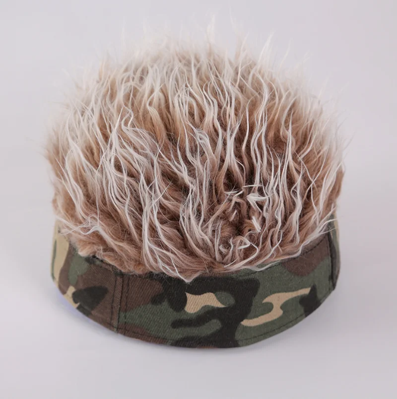 Модная шапка в стиле хип-хоп для женщин и мужчин камуфляжная с забавными шипами