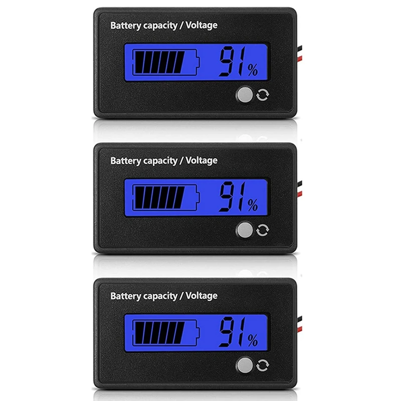 3 Pcs LCD Battery Capacity Monitors Battery Capacity Voltage Indicators Car Motorcycle Battery Testers
3 Pcs LCD Battery Capacity Monitors Battery Capacity Voltage Indicators Car Motorcycle Battery Testers