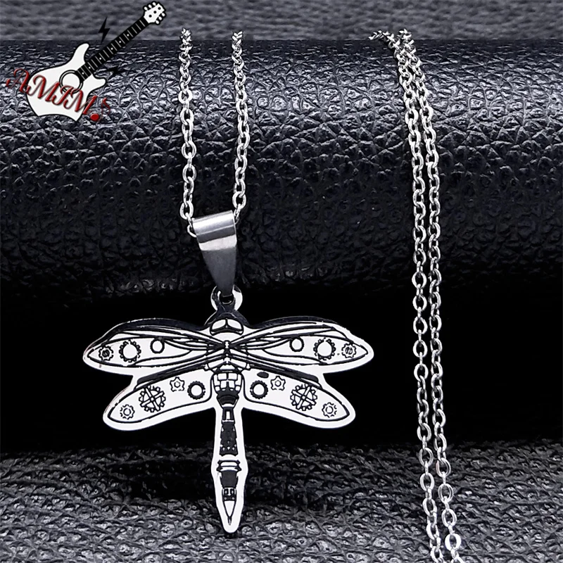 Steampunk Gear Dragonfly Necklace for Women/Men Stainless Steel Insect Necklaces Hip Hop Jewelry collier homme N3735S06
Steampunk Gear Dragonfly Necklace for Women/Men Stainless Steel Insect Necklaces Hip Hop Jewelry collier homme N3735S06