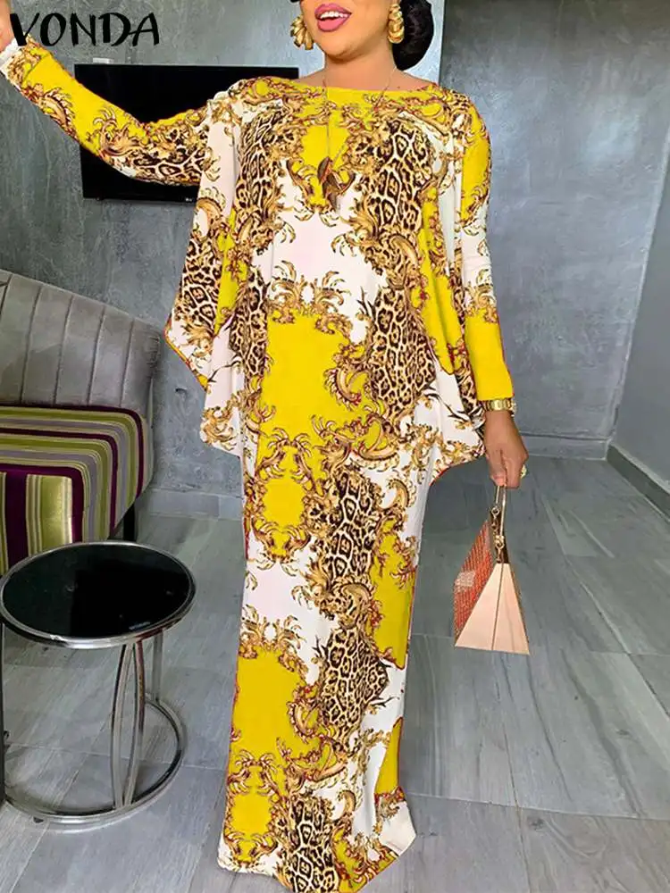 VONDA Vintage Women Long Sleeve Robe Oversized Fashion O-Neck Party Sundress Female Printed Maxi Vestido Holiday Polyester Dress
VONDA Vintage Women Long Sleeve Robe Oversized Fashion O-Neck Party Sundress Female Printed Maxi Vestido Holiday Polyester Dress