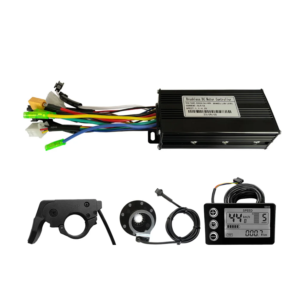 Brand New Controller Kit E-Bike LCD Display Sine Wave Three-mode Thumb Throttle 24/36/48V 26A For MTB Bicycle Scooter Universal
Brand New Controller Kit E-Bike LCD Display Sine Wave Three-mode Thumb Throttle 24/36/48V 26A For MTB Bicycle Scooter Universal