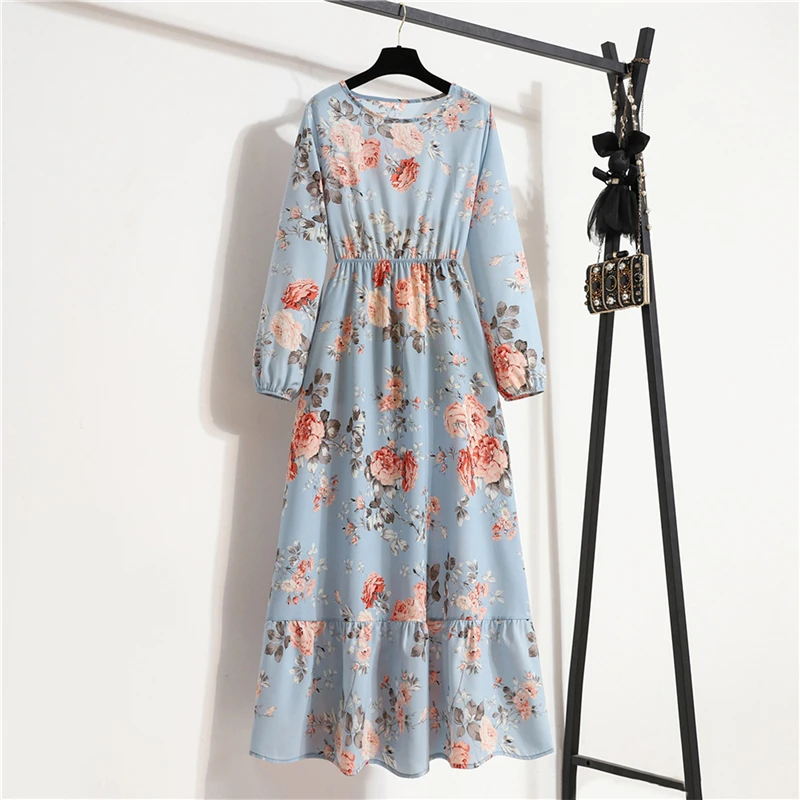 Spring Women Maxi Dresses Casual Full Sleeve Floral Printed O-neck Woman Bohe Beach Party Long Dress Mujer Vestidos Dropshipping
Spring Women Maxi Dresses Casual Full Sleeve Floral Printed O-neck Woman Bohe Beach Party Long Dress Mujer Vestidos Dropshipping