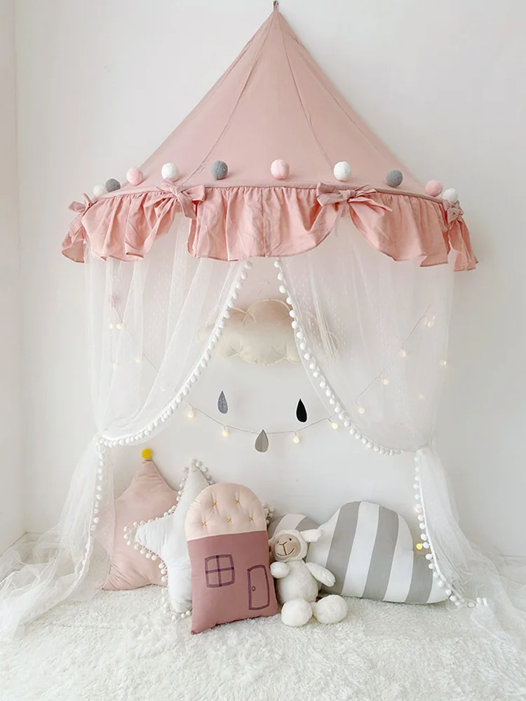 Pink Canopy Princess Bed Kids Play Tent House Toddler Infant Baby Crib Netting Curtain Mosquito Net for Cot Girl Room Decoration
Pink Canopy Princess Bed Kids Play Tent House Toddler Infant Baby Crib Netting Curtain Mosquito Net for Cot Girl Room Decoration